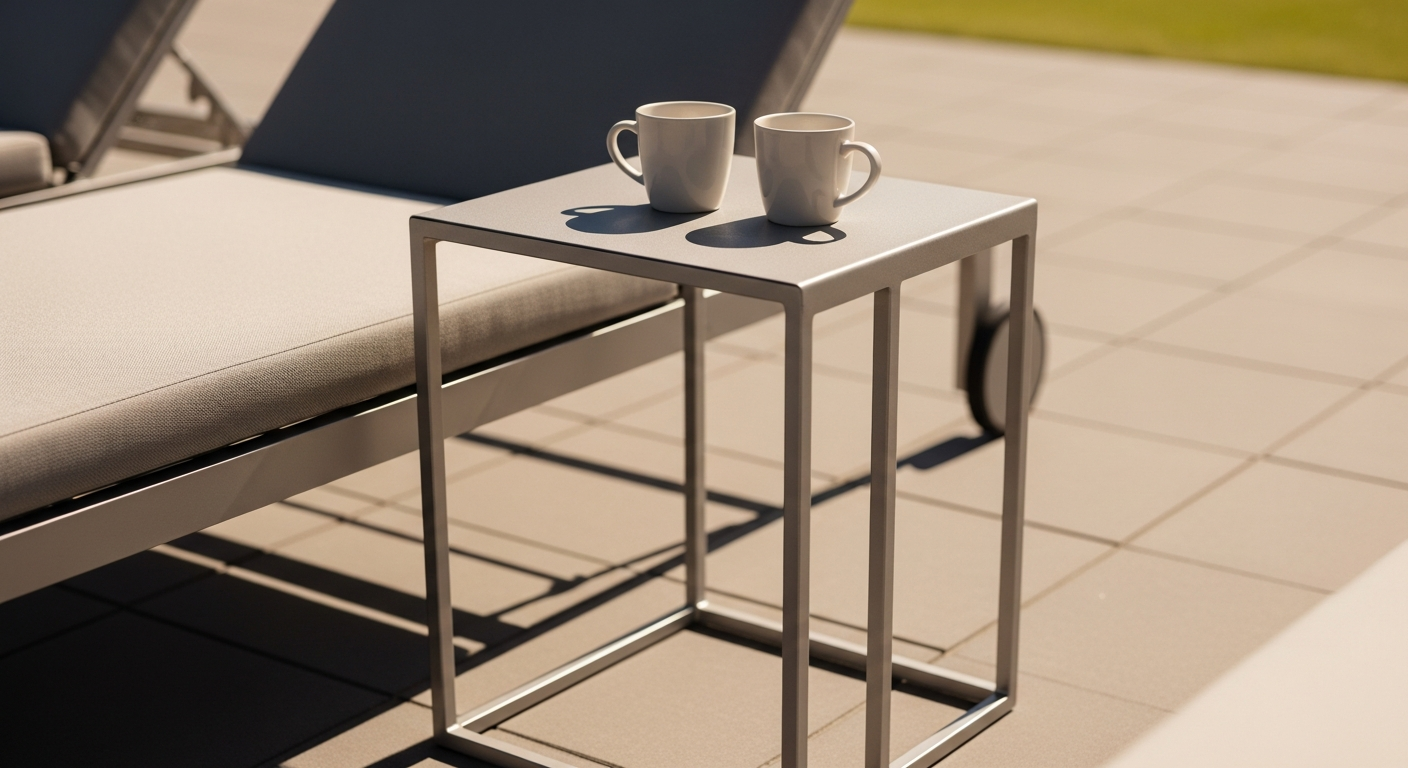 Grand Patio Steel Side Table for Small Spaces