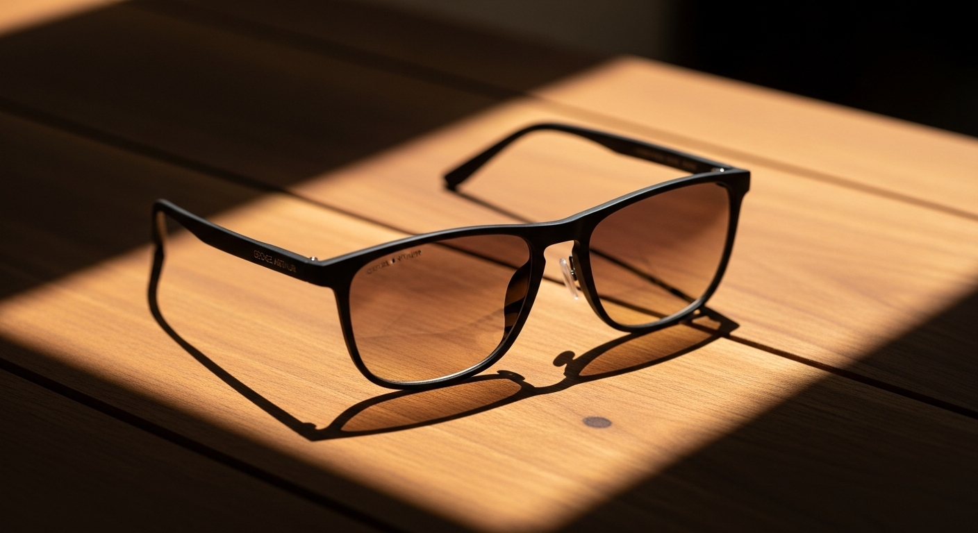 George Arthur Sunglasses with rounded frames and keyhole bridge design in classic styling