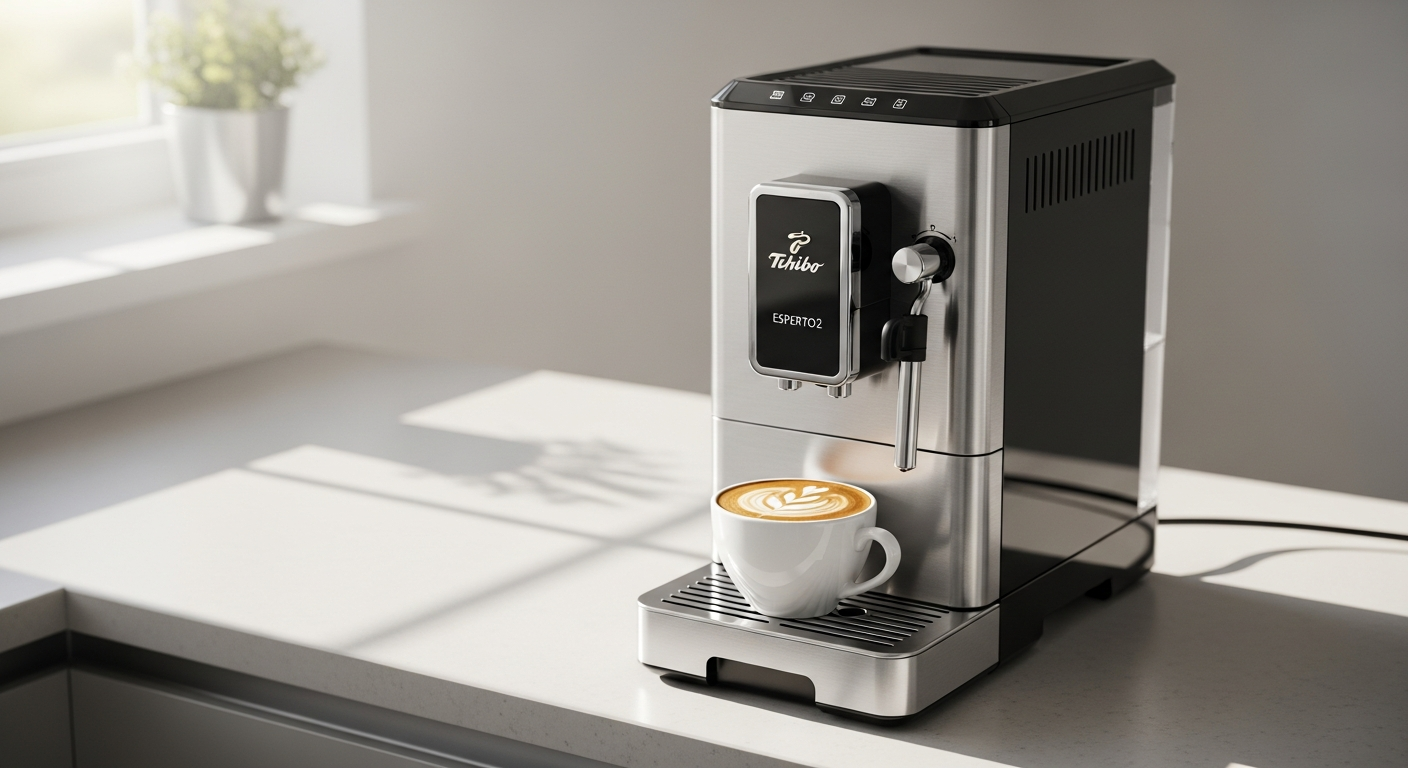 Tchibo Esperto2 Milk Automatic Coffee Machine with touch display and milk frothing system