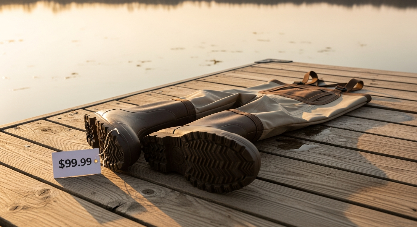 TideWe Realtree MAX5 waterfowl hunting waders displayed in marsh environment