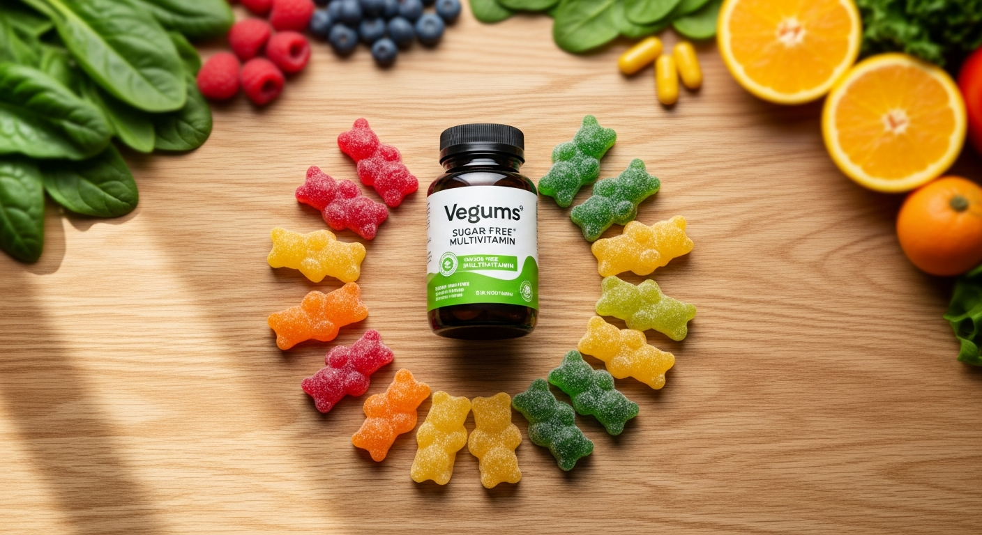 Vegums Sugar-Free Multivitamin Gummies for Vegan Families