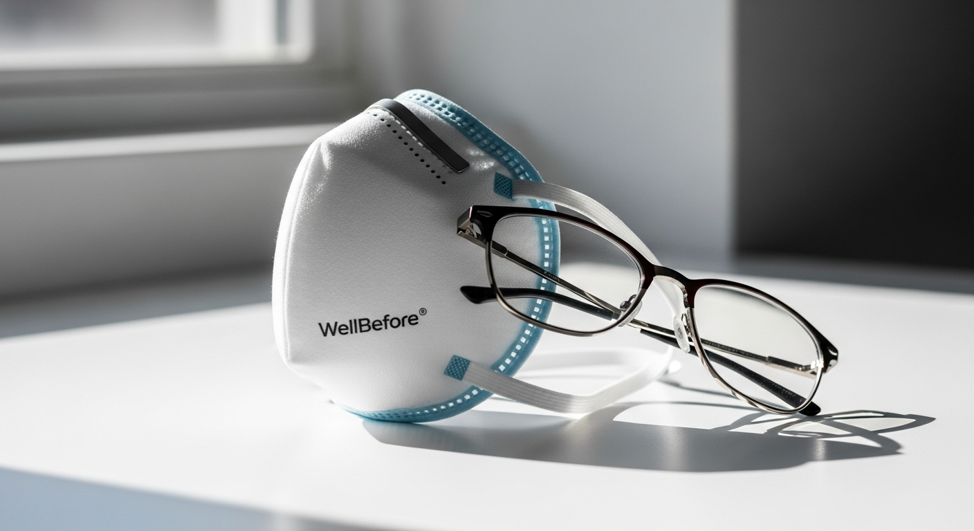 WellBefore KN95 3D Pro Mask for Glasses