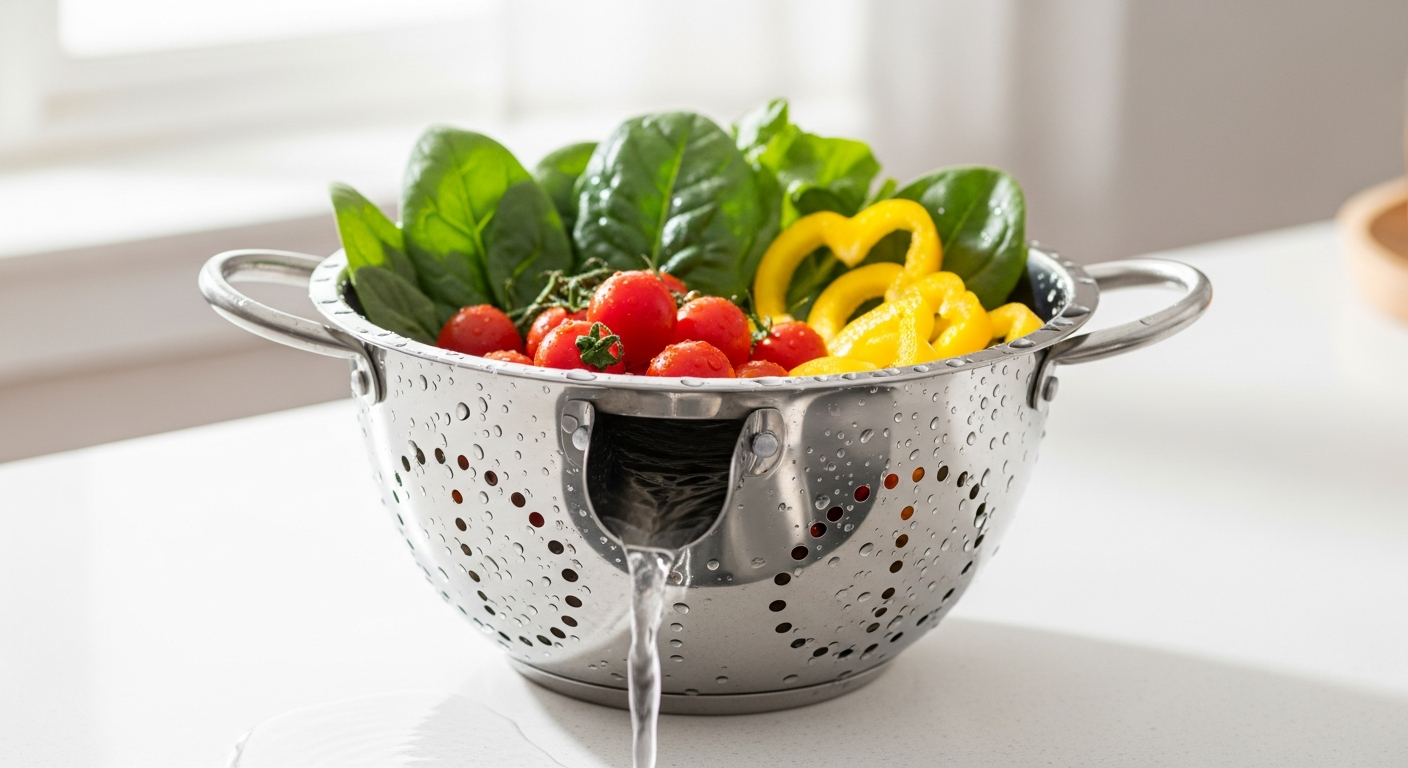 Zeal Drain & Serve Colander: 3-in-1