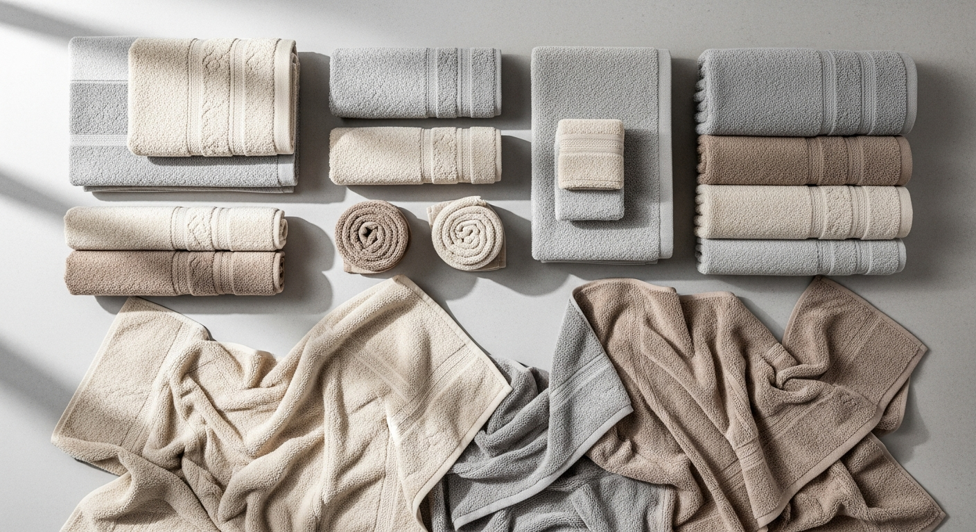 Premium German-made Cawö Lifestyle 7007 Uni towel in neutral color displayed