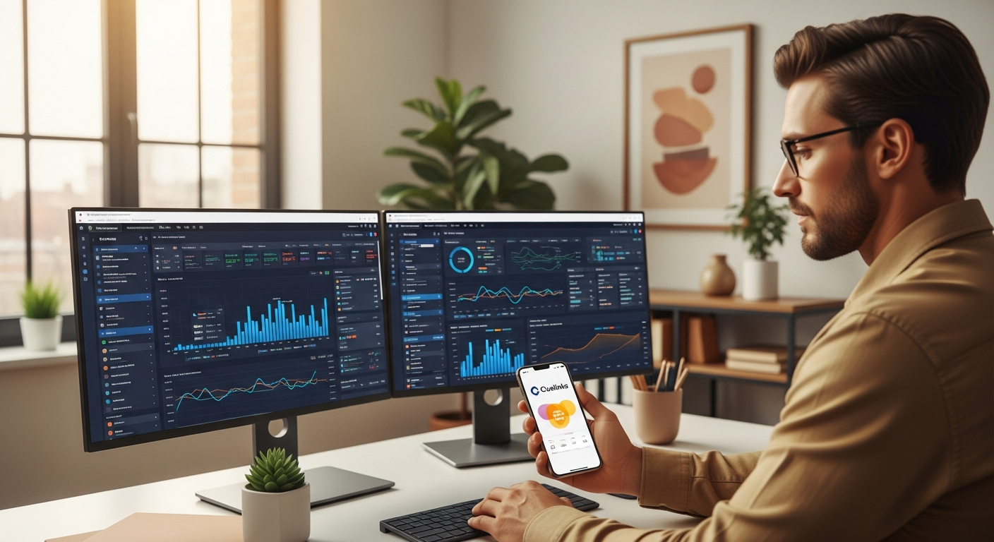 Cuelinks affiliate marketing dashboard showing earnings tracking and merchant programs