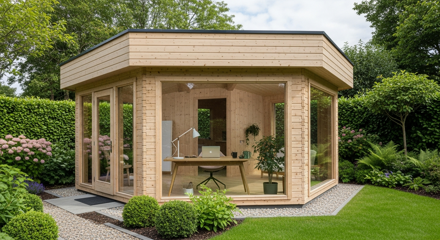 BillyOh Fraya Pent Log Cabin: Garden Office