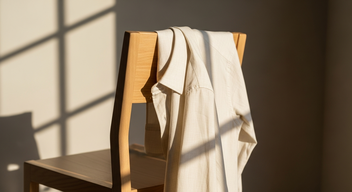 Massimo Dutti flowing 100% linen shirt in neutral beige color displayed flat