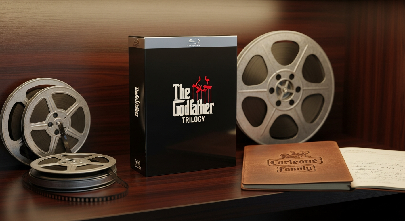 The Godfather Trilogy 4K Blu-ray Collection restoration showcasing pristine film quality