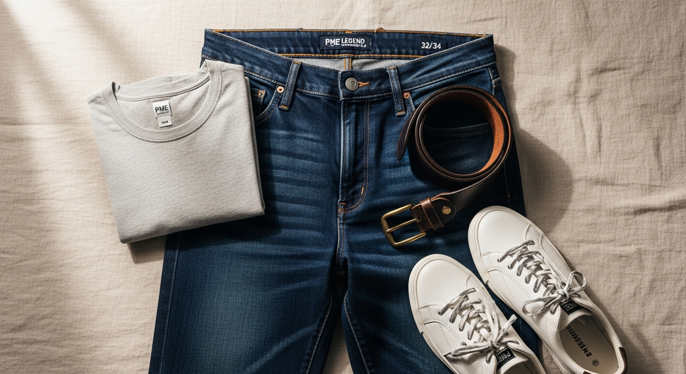 PME Legend Commander 3.0 relaxed fit jeans with aviation-inspired design details