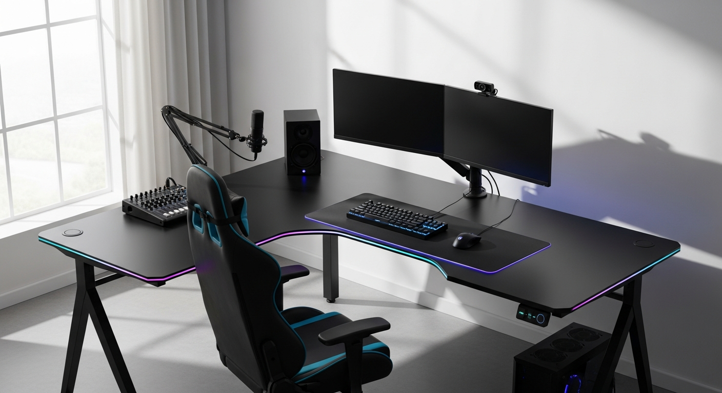 Sikaic L-Shaped Reversible LED Gaming Desk: The Streamer’s Complete Guide