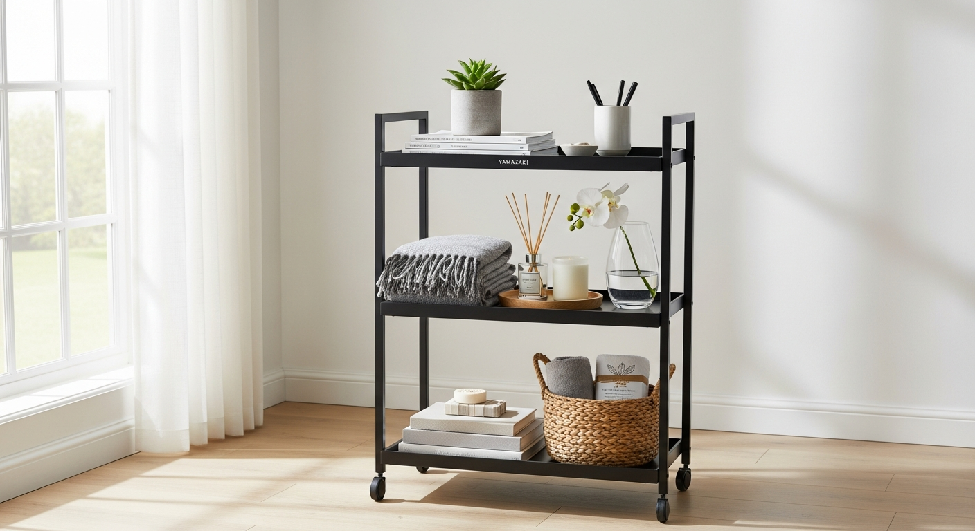 Yamazaki Tower Cart: Small Space Storage Solution