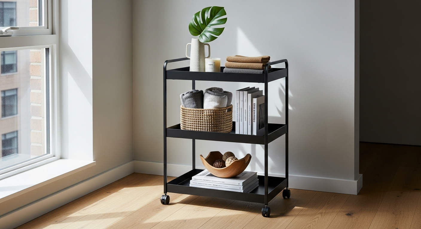 Renter Storage Cart: Yamazaki TOWER Solution