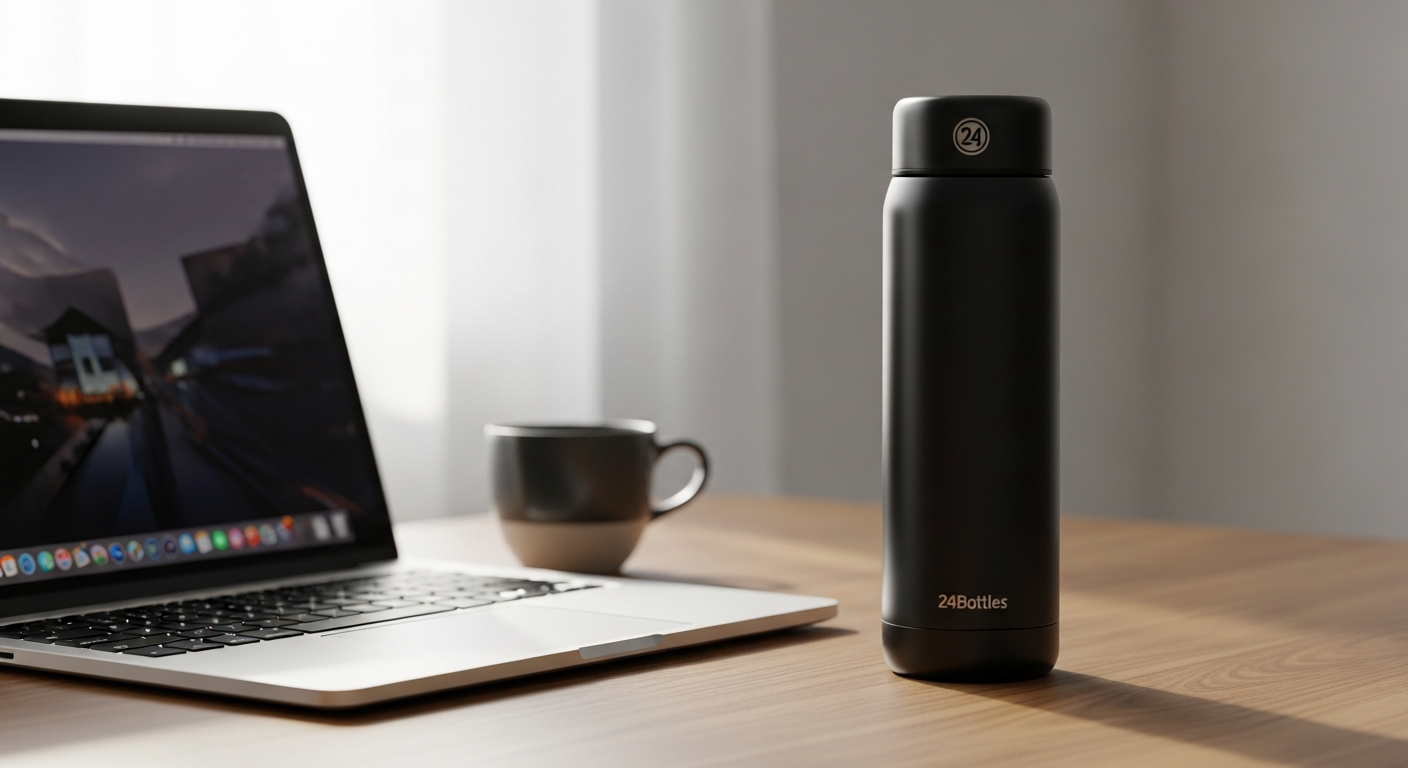 24Bottles Clima insulated water bottle in minimalist design with double-wall stainless steel construction