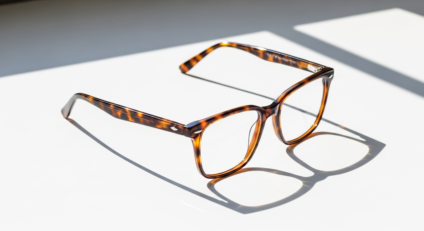 Square plastic frame Oakdale Glasses in black and clear white colors