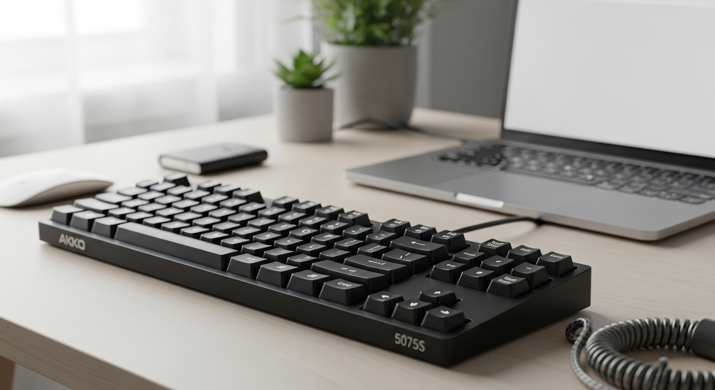 Akko 5075S Plus gasket mount mechanical keyboard with RGB lighting and rotary knob