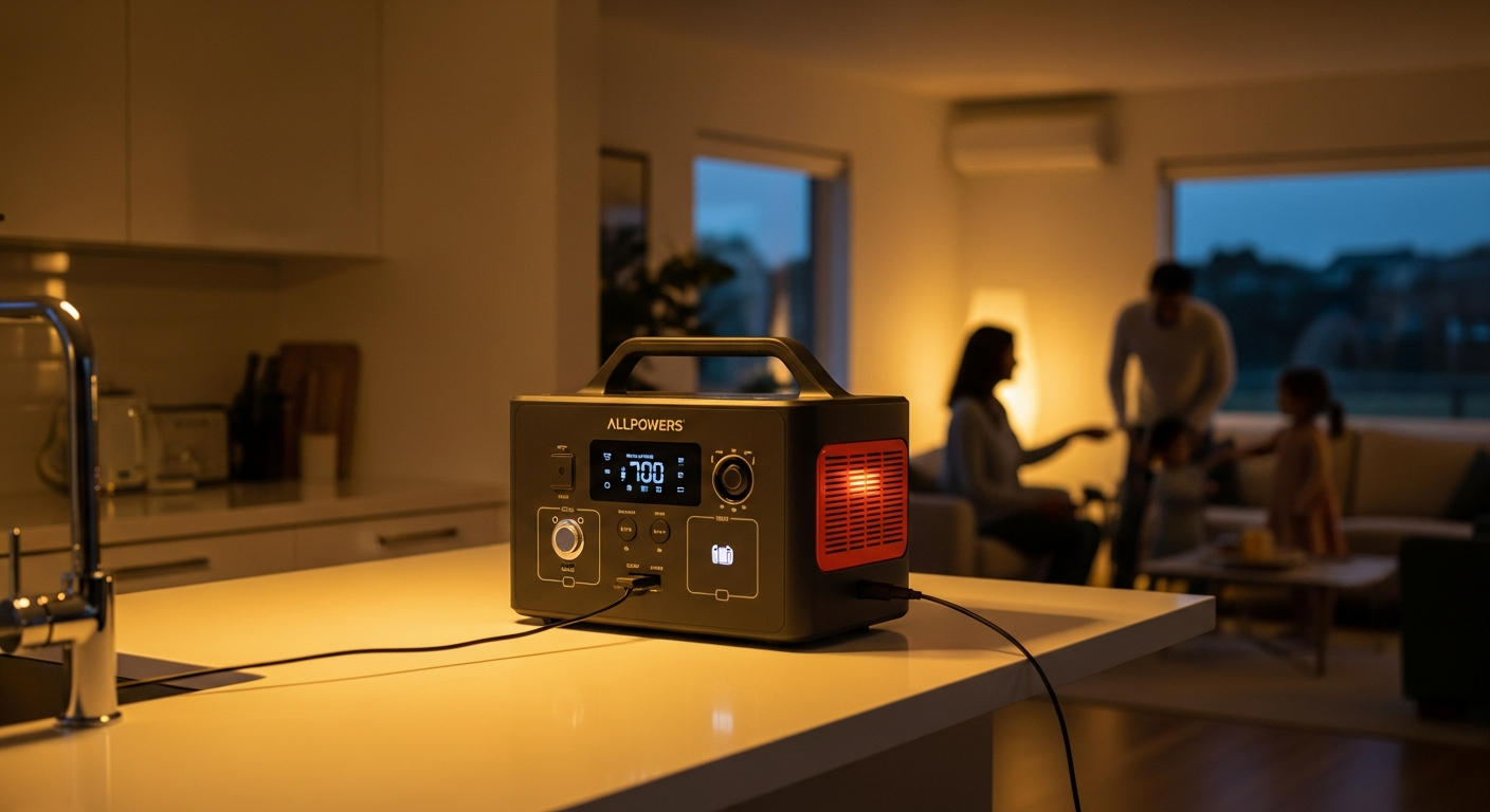 ALLPOWERS R600 portable power station with dual AC outlets and multiple USB charging ports