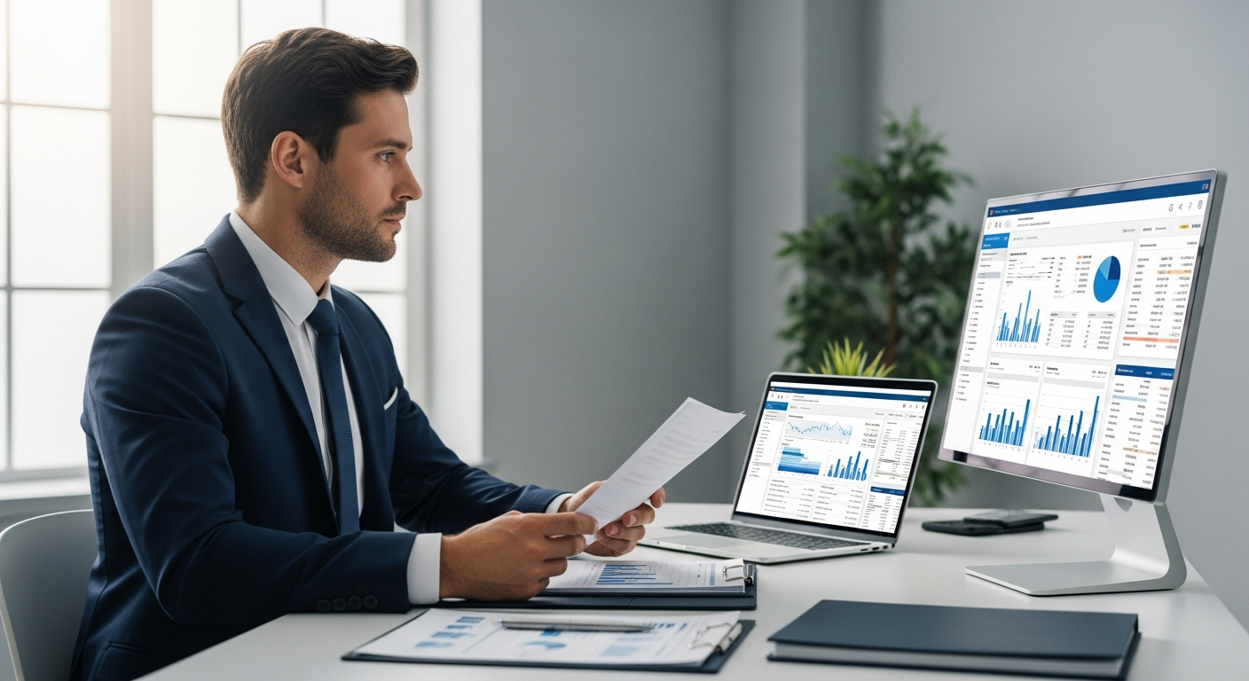 Business premium checking account interface showing transaction history and earnings credits dashboard
