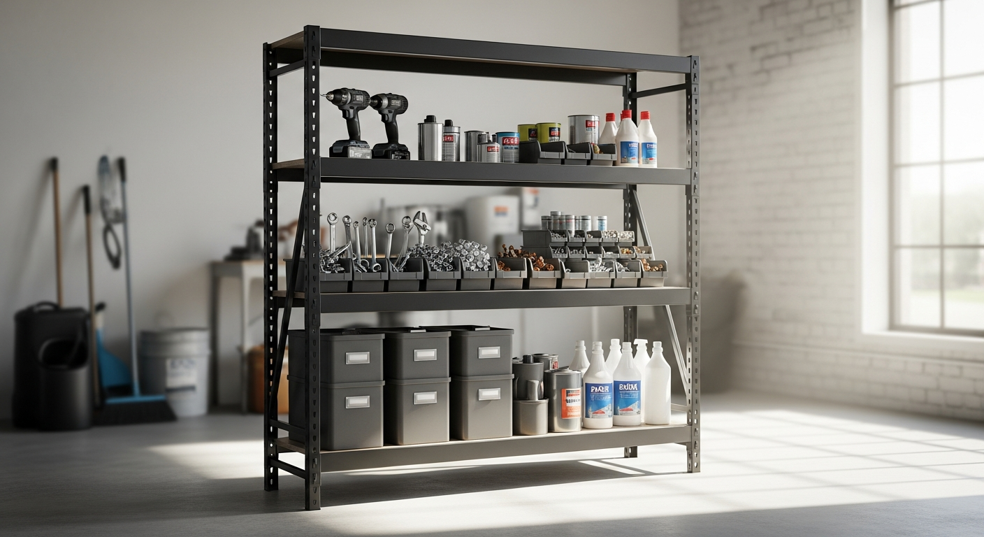 Armadillo Tough 4-Tier Metal Shelf: Zero Assembly