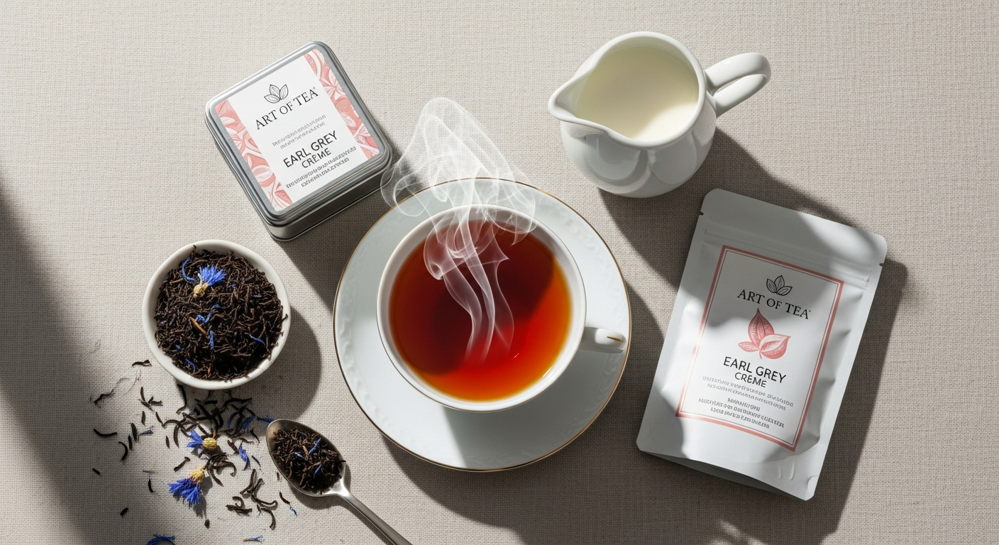 Art of Tea Earl Grey Crème Tea loose-leaf blend in artisan tin packaging