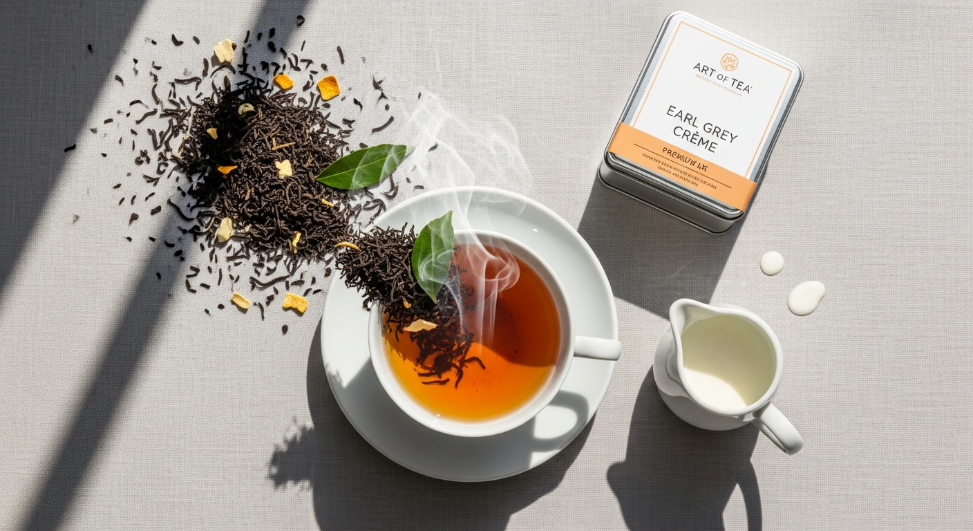 Art of Tea Earl Grey Crème Tea loose-leaf blend in artisan tin packaging