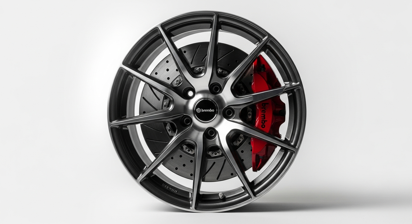 Brembo Performance Slotted Brake Discs showing ventilated design and perforated surface pattern