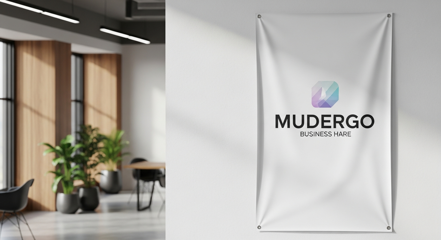 Custom vinyl banner displaying vibrant business advertising message on storefront