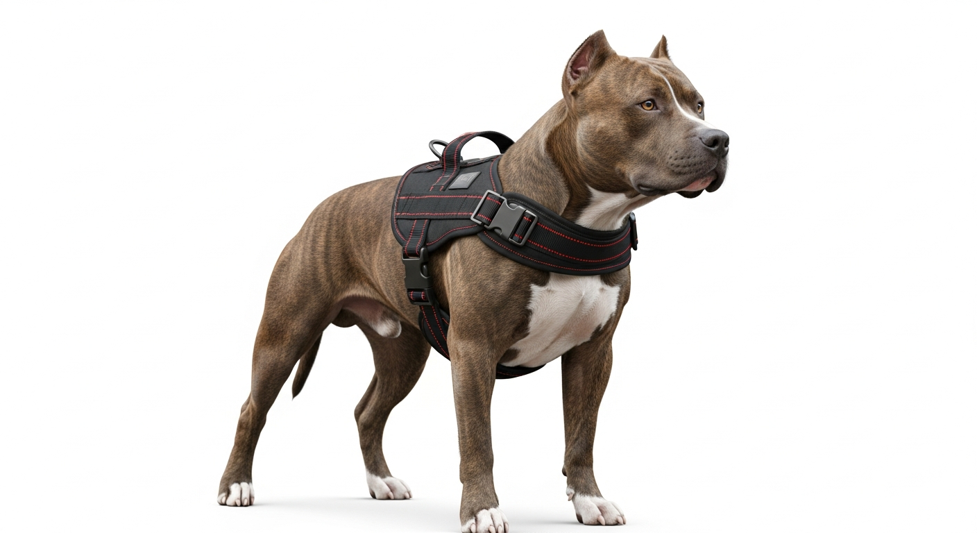 Bestia GripPro Heavy Duty Dog Harness displayed on a large powerful breed dog