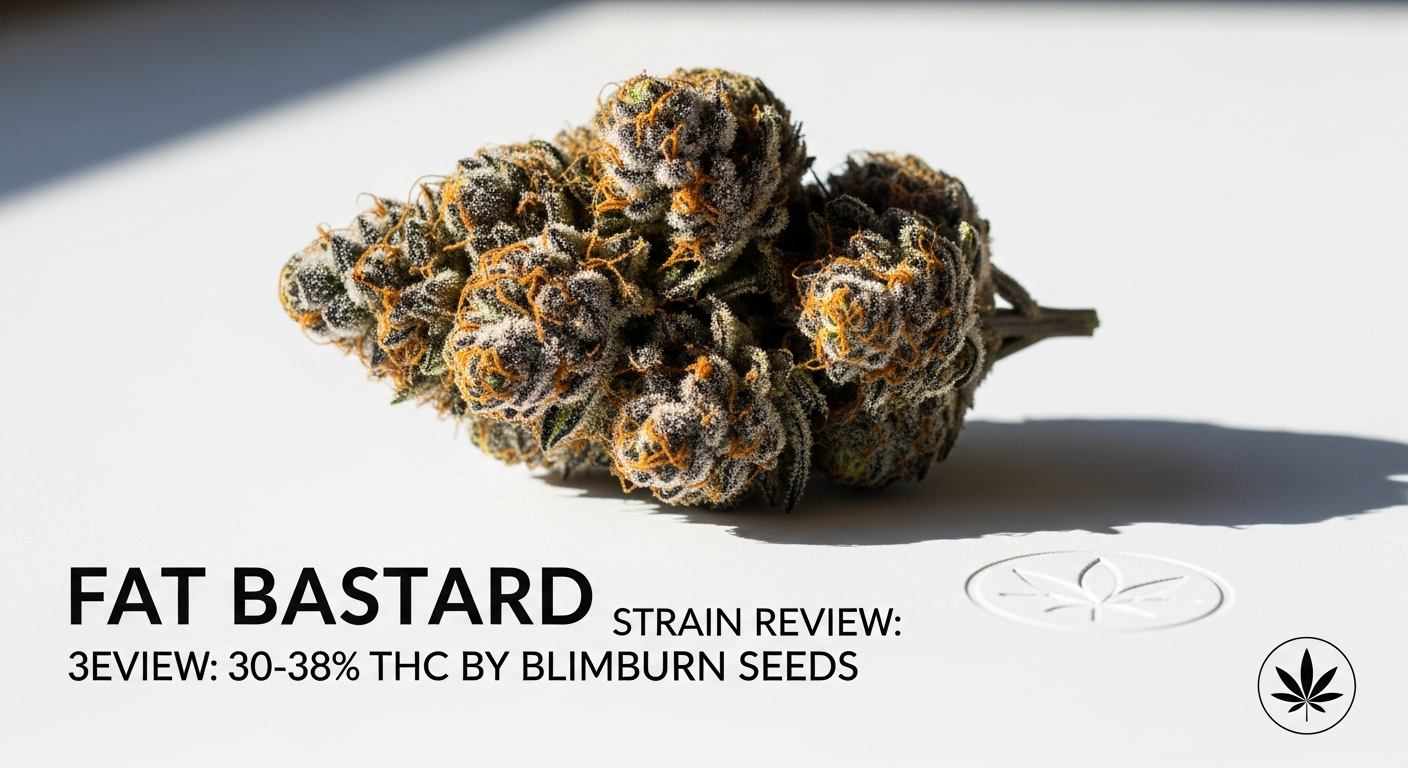 Fat Bastard cannabis strain buds with crystalline resin coverage