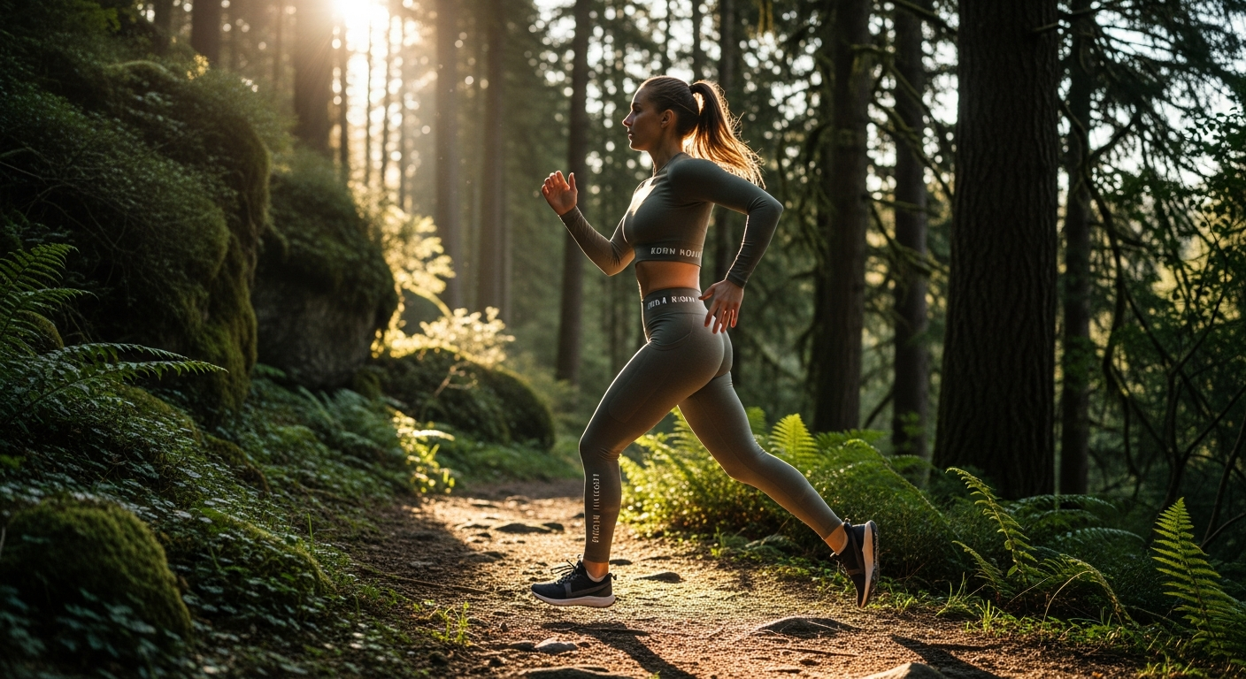 Born Nouli Sculpting High-Waisted Leggings in black displayed on athletic model