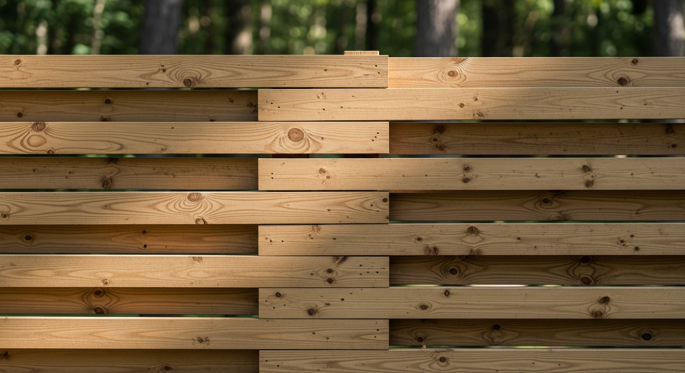 Forest Classic Overlap Fence Panel in garden setting showing wooden construction and privacy coverage