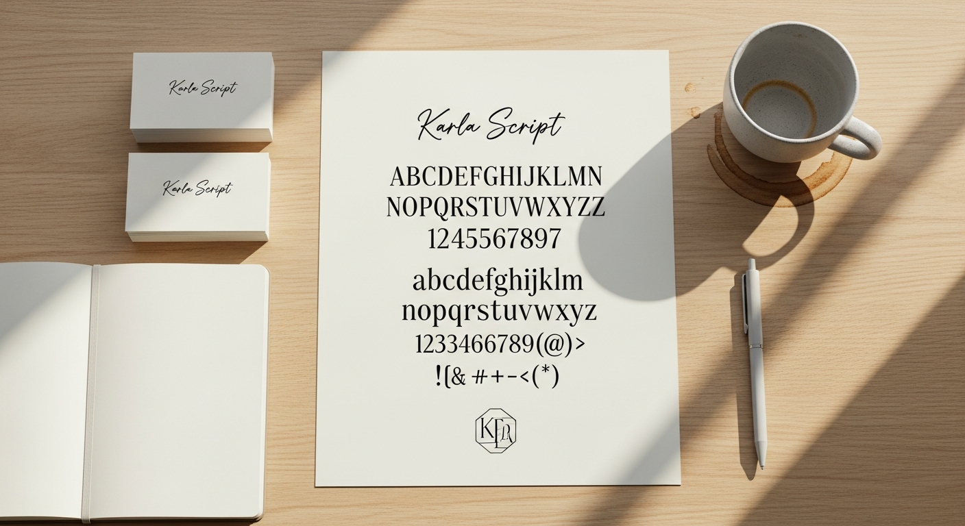 Karla Script Font for Small Business Branding
