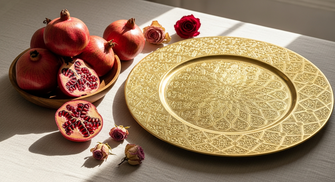 Cabana Ginori 1735 Anatolia Charger Plate with Ottoman-inspired swirling motifs