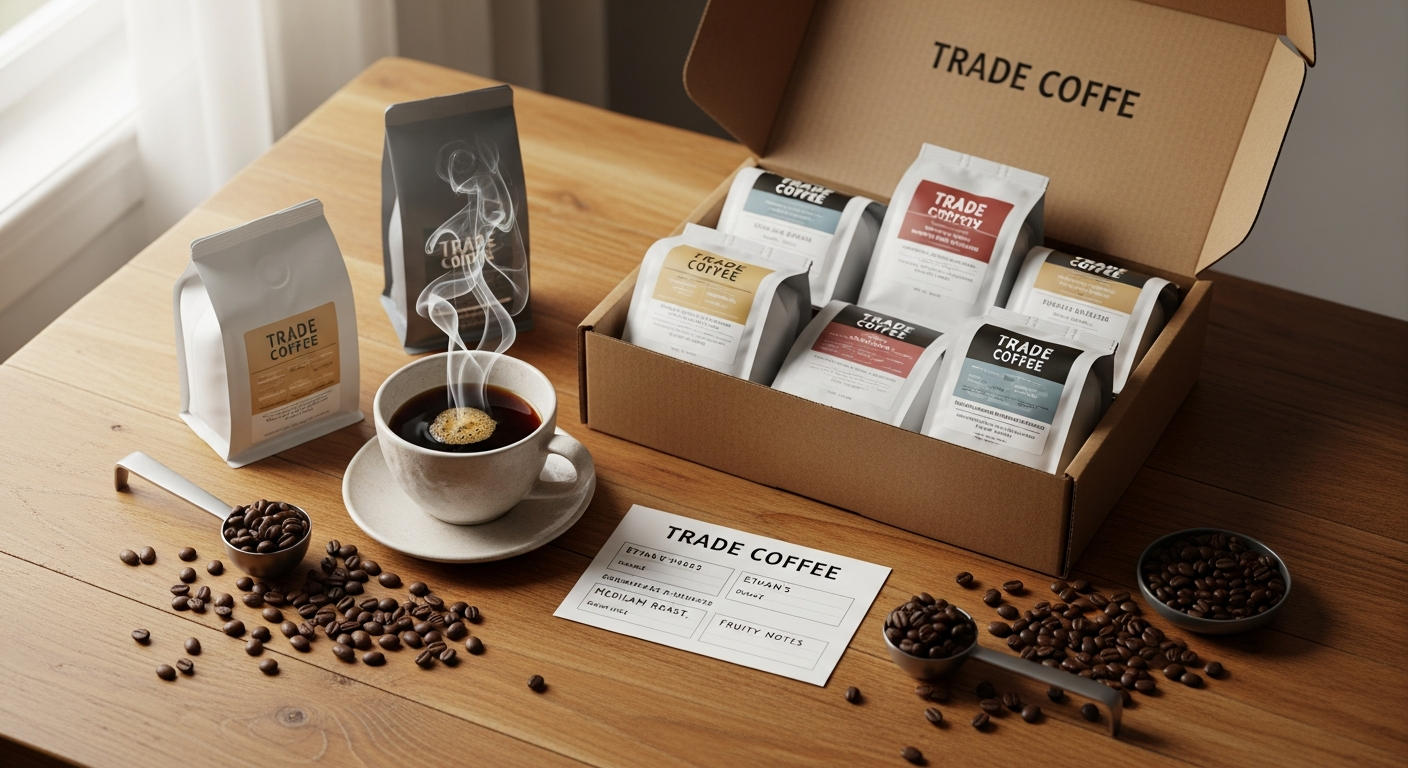 Trade Coffee personalized subscription service with specialty coffee beans and roaster information