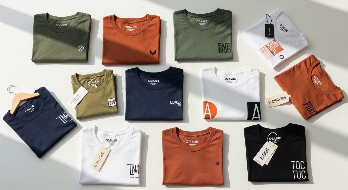 Custom t-shirts with personalized designs displayed on models
