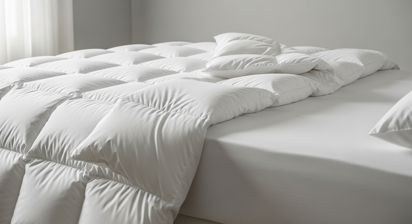 Daunenstep D400 Down Duvet luxury Italian bedding with white cotton shell