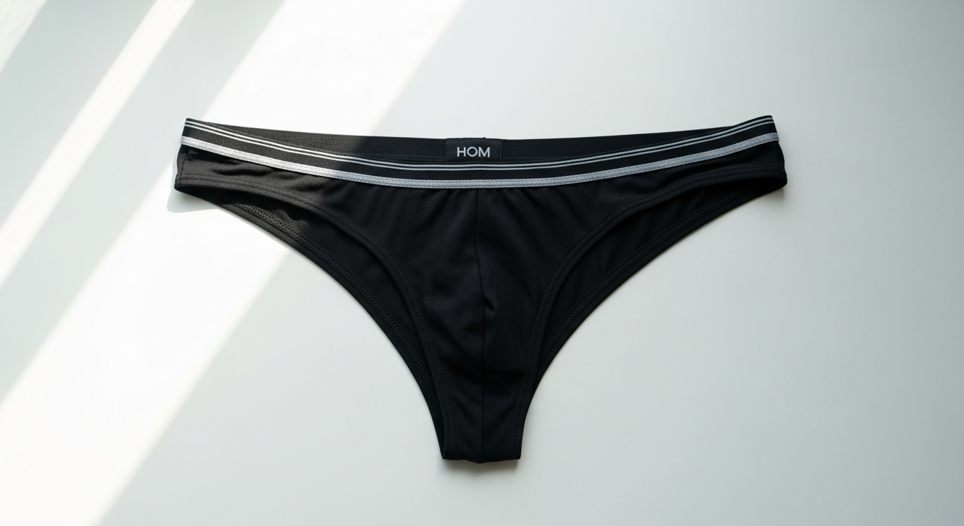 HOM Freddy String G-String men's underwear product display showing minimalist design
