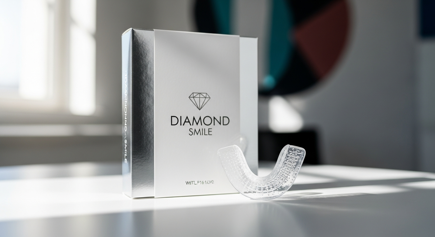 Diamond Smile Professional Home Teeth Whitening Kit LED light device and whitening gel