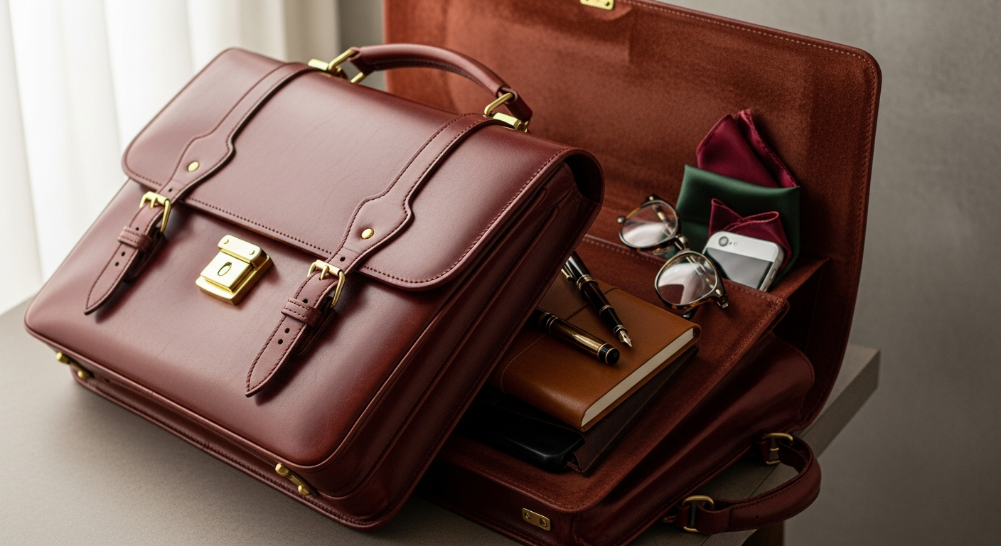 Ecosusi Sombre Vintage Convertible Briefcase