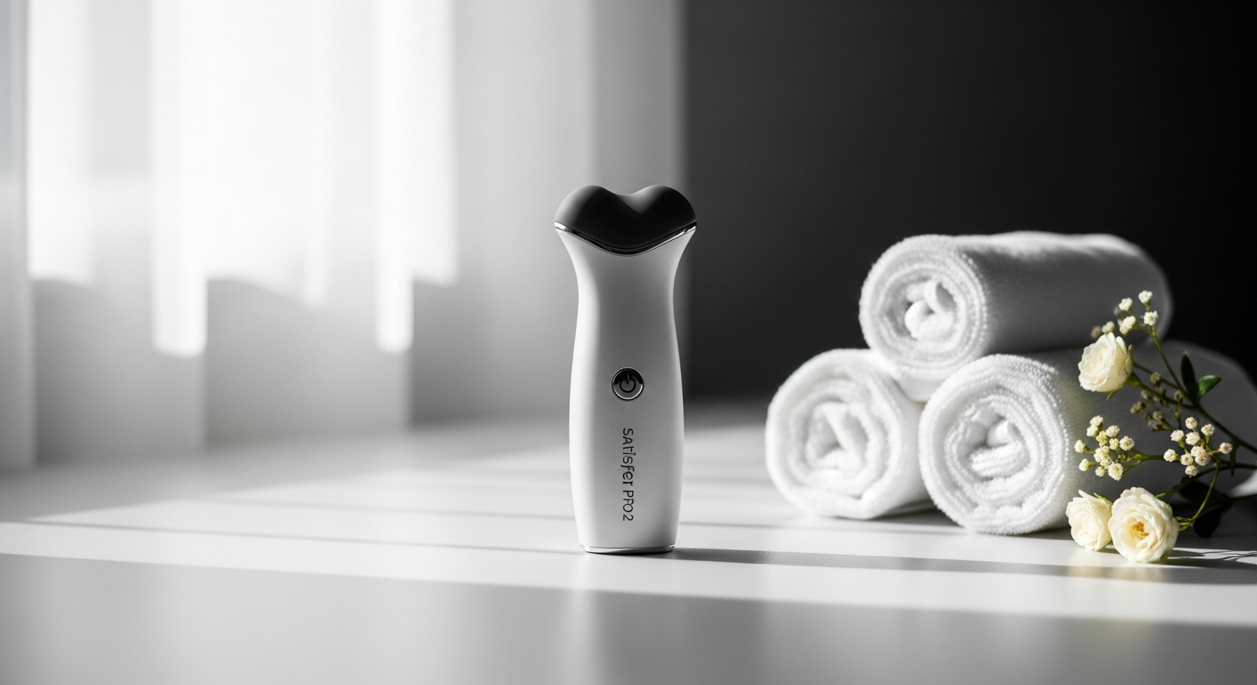 Satisfyer Pro 2 Air-Pulse Clitoral Stimulator product display with packaging and features