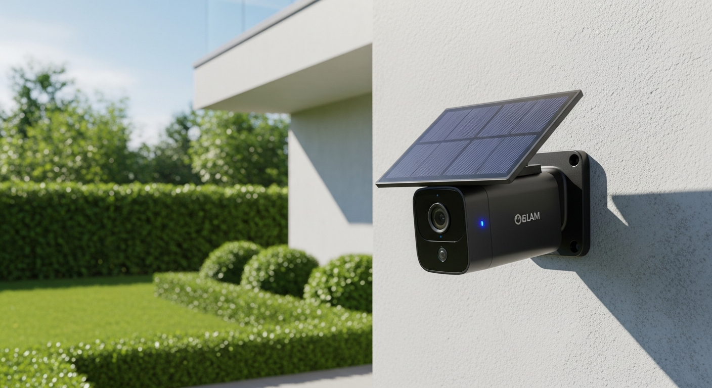 Eufy SoloCam S340 solar-powered dual-camera security system mounted on home exterior