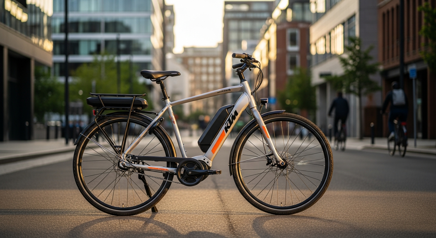 KTM Macina City 610 Belt E-Bike sleek grey urban commuter with integrated components