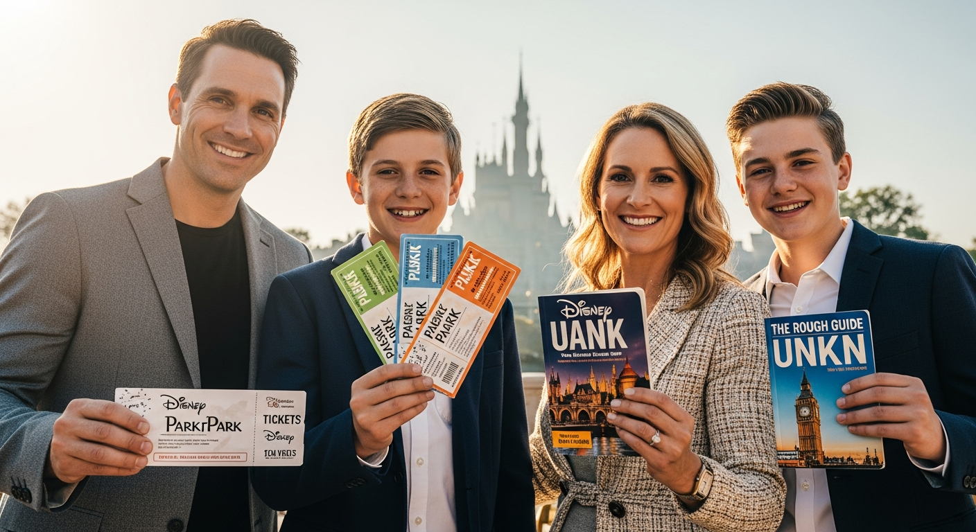 Disney's 14-Day Magic Ticket 2026 promotional image showing all four Walt Disney World theme parks