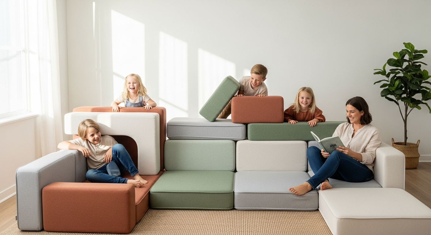 Frolic & Fun 16-Piece Modular Play Couch