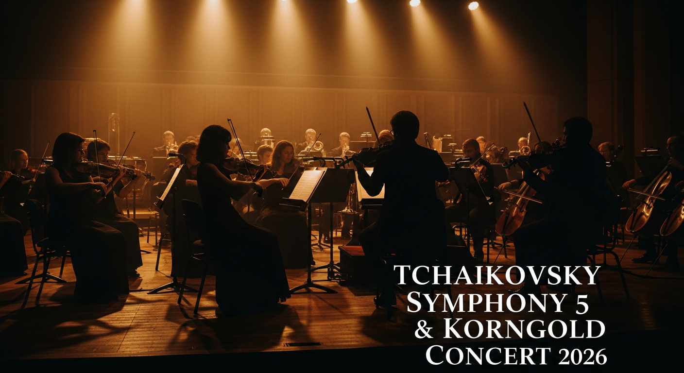 Tchaikovsky Symphony 5 and Korngold Violin Concert 2026 orchestra performance Madrid