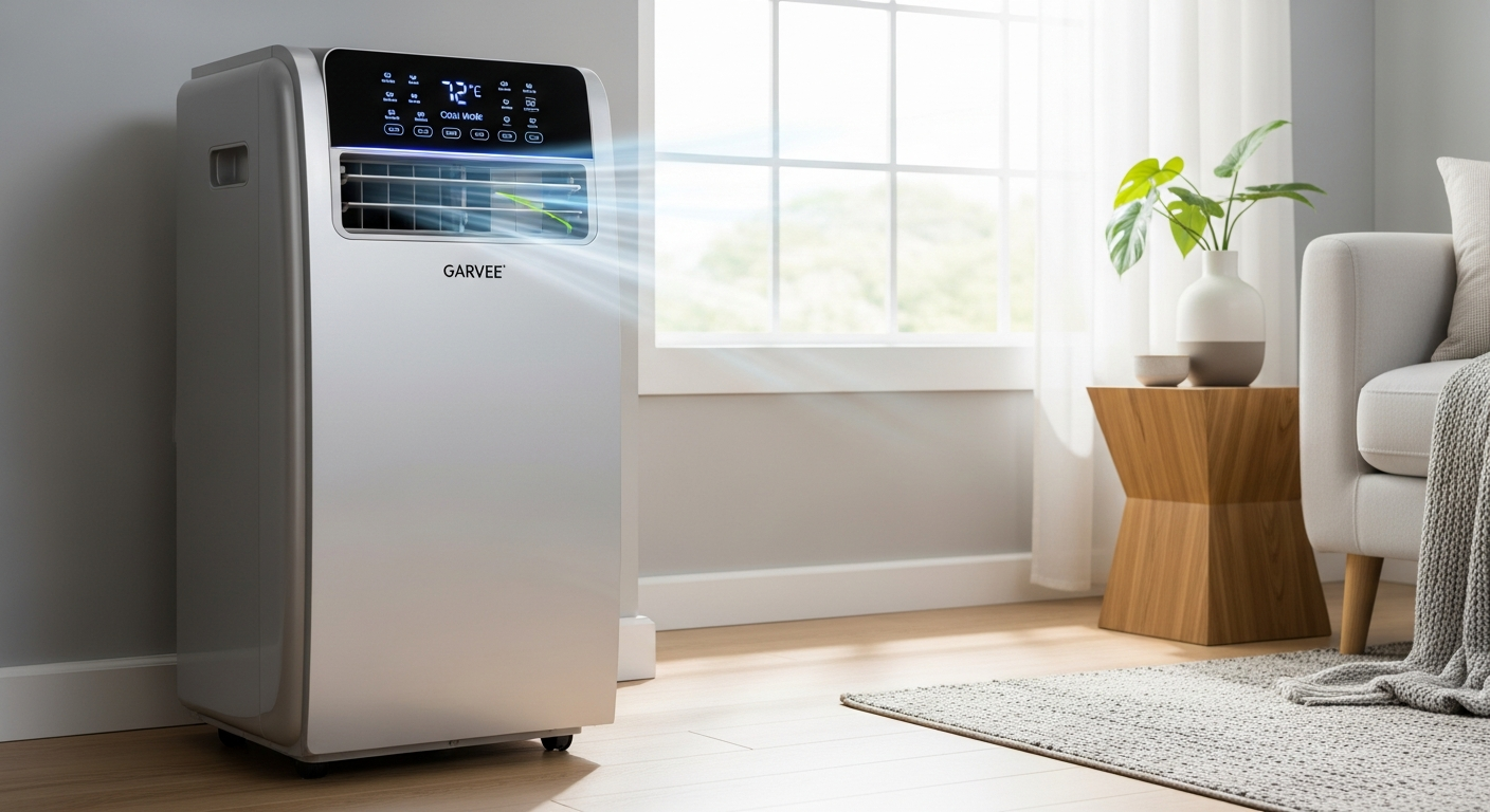 Garvee 14000 BTU portable air conditioner unit with window venting kit and remote control