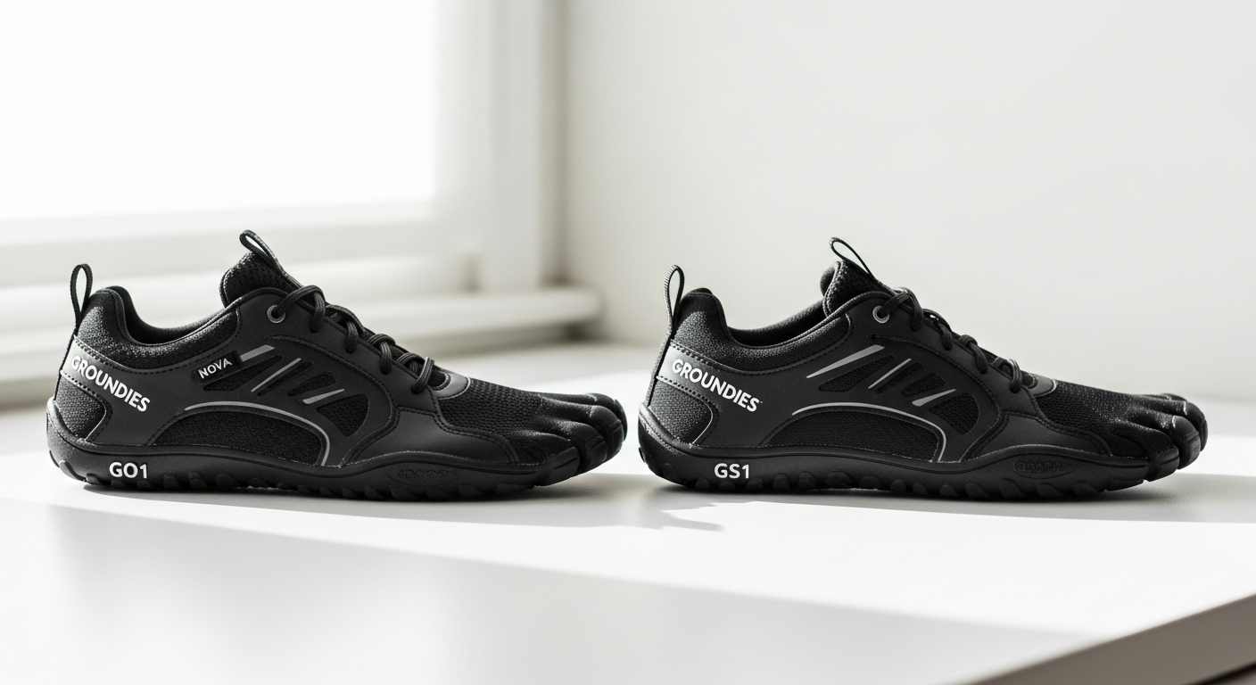 Groundies Nova Barefoot Sneaker: GO1 vs GS1