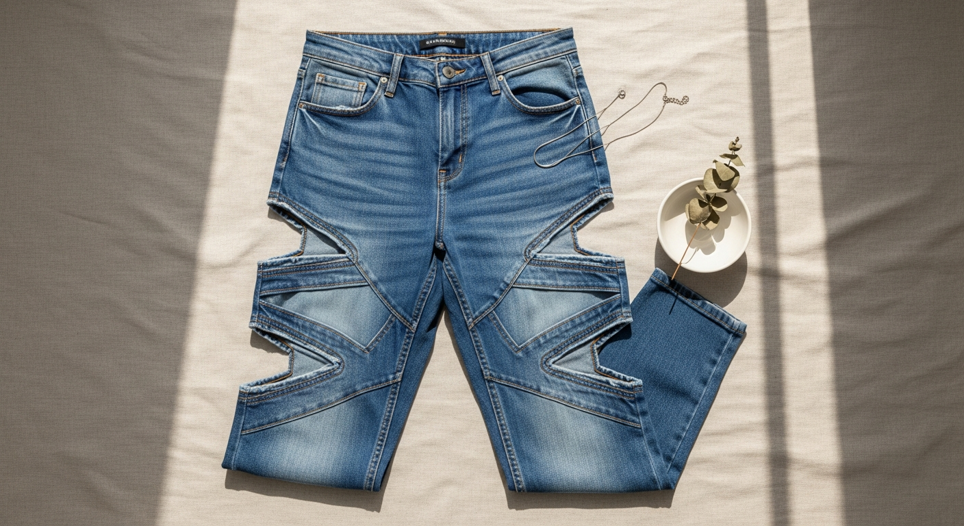 Sagaï Cut-Out Jeans: Artistic Ethical Streetwear