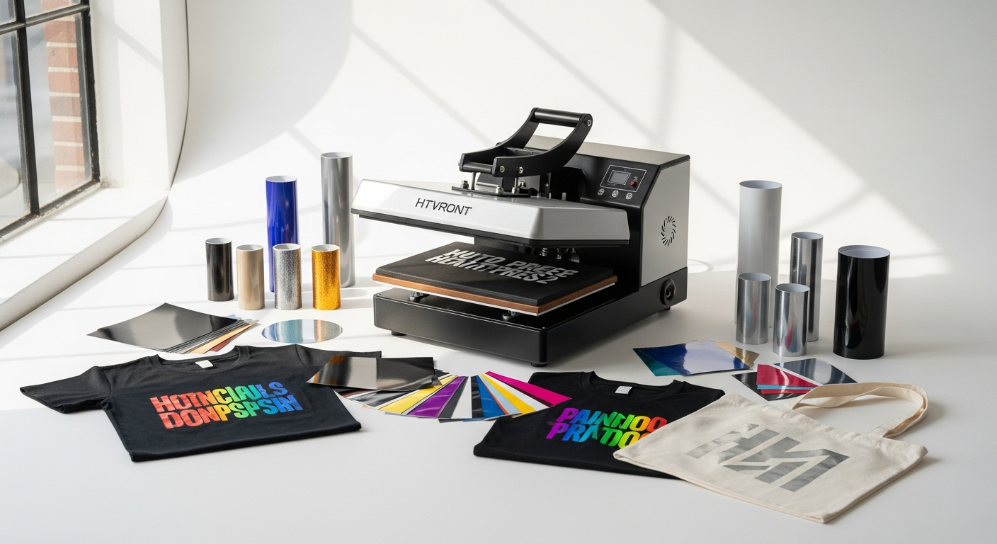 HTVRONT Auto Heat Press 2 machine with digital display and 15x15 platen