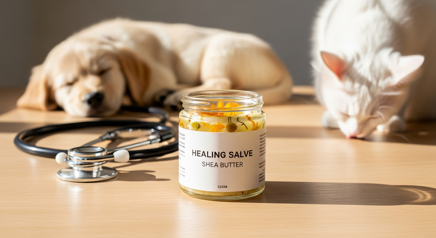 Heal All Salve multi-purpose healing salve container with natural ingredients displayed
