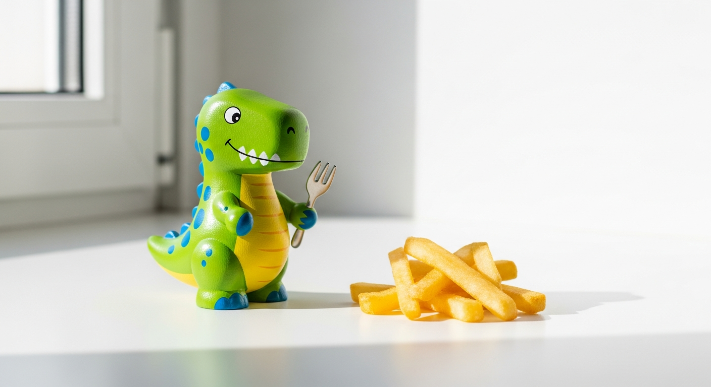 Heavysaurus Pommesgabel Tonie Figure with dinosaur design and magnetic base